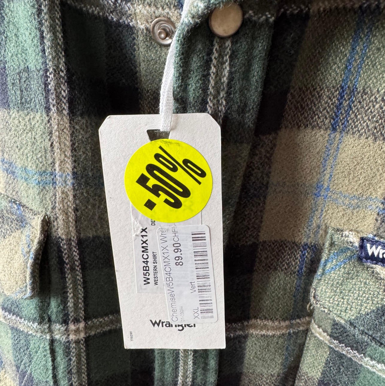 Chemise Wrangler - neuve  - XXL