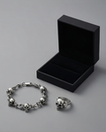 Bracelet tête de mort et sa bague neufs