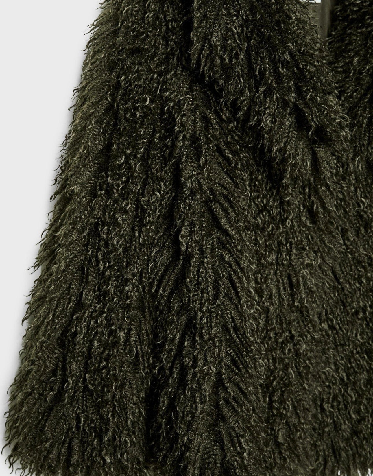 Veste fausse fourrure Stradivarius verte neuve taille M neuve