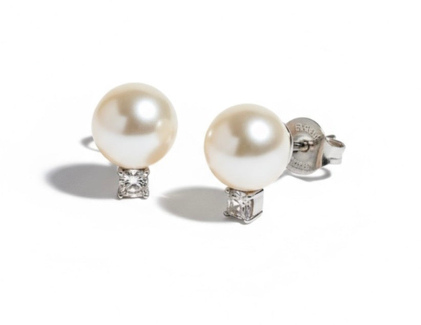Boucles d’oreilles à perles synthétiques