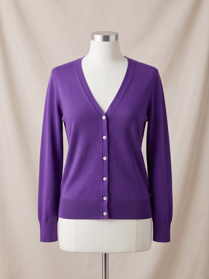 Cardigan FERRACHE Violet — Neuf — Tailles S /M/L