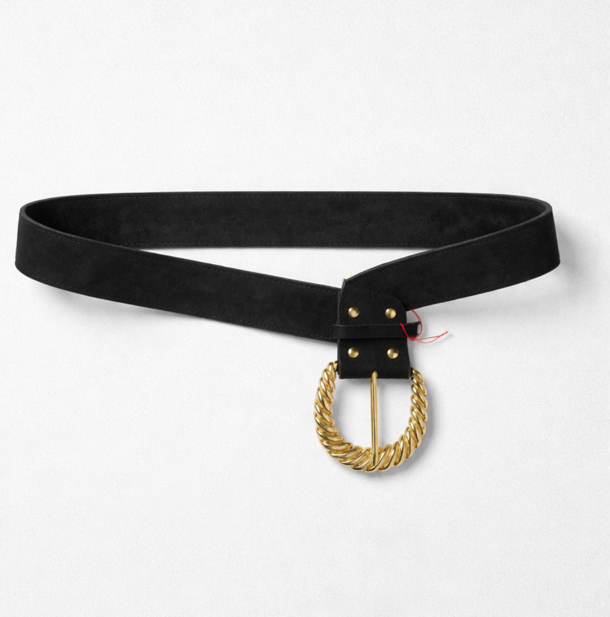 Grace & Mila Ceinture noire avec boucle dorée neuve