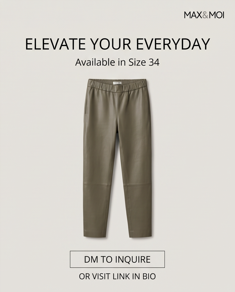 Max&Moi pantalon cuir — taille 34