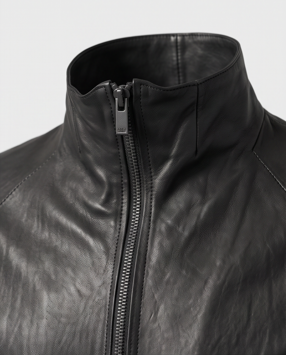 Veste en Cuir Créateur Japonais — Unisexe — Comme Neuve — Taille S/M