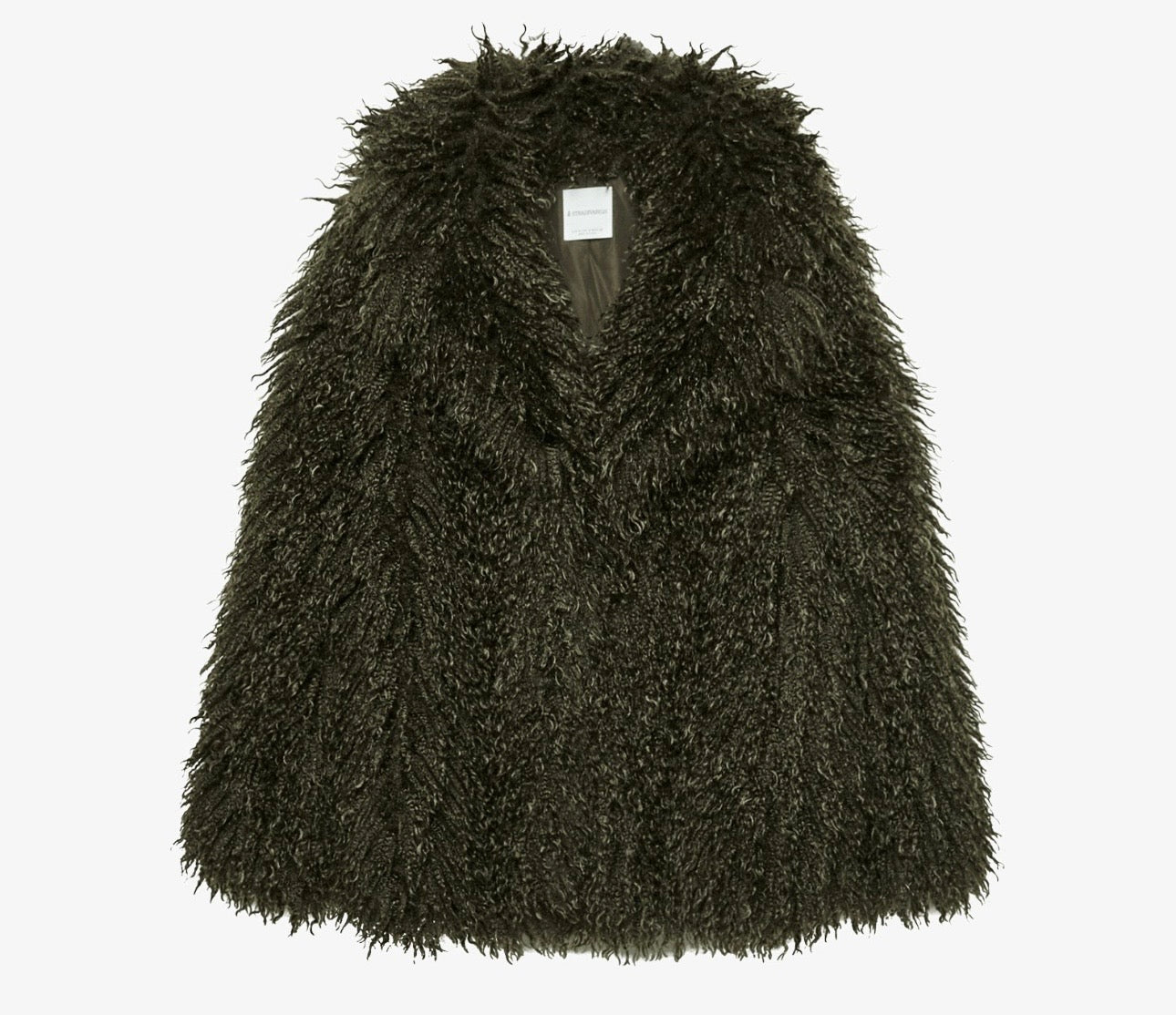 Veste fausse fourrure Stradivarius verte neuve taille M neuve