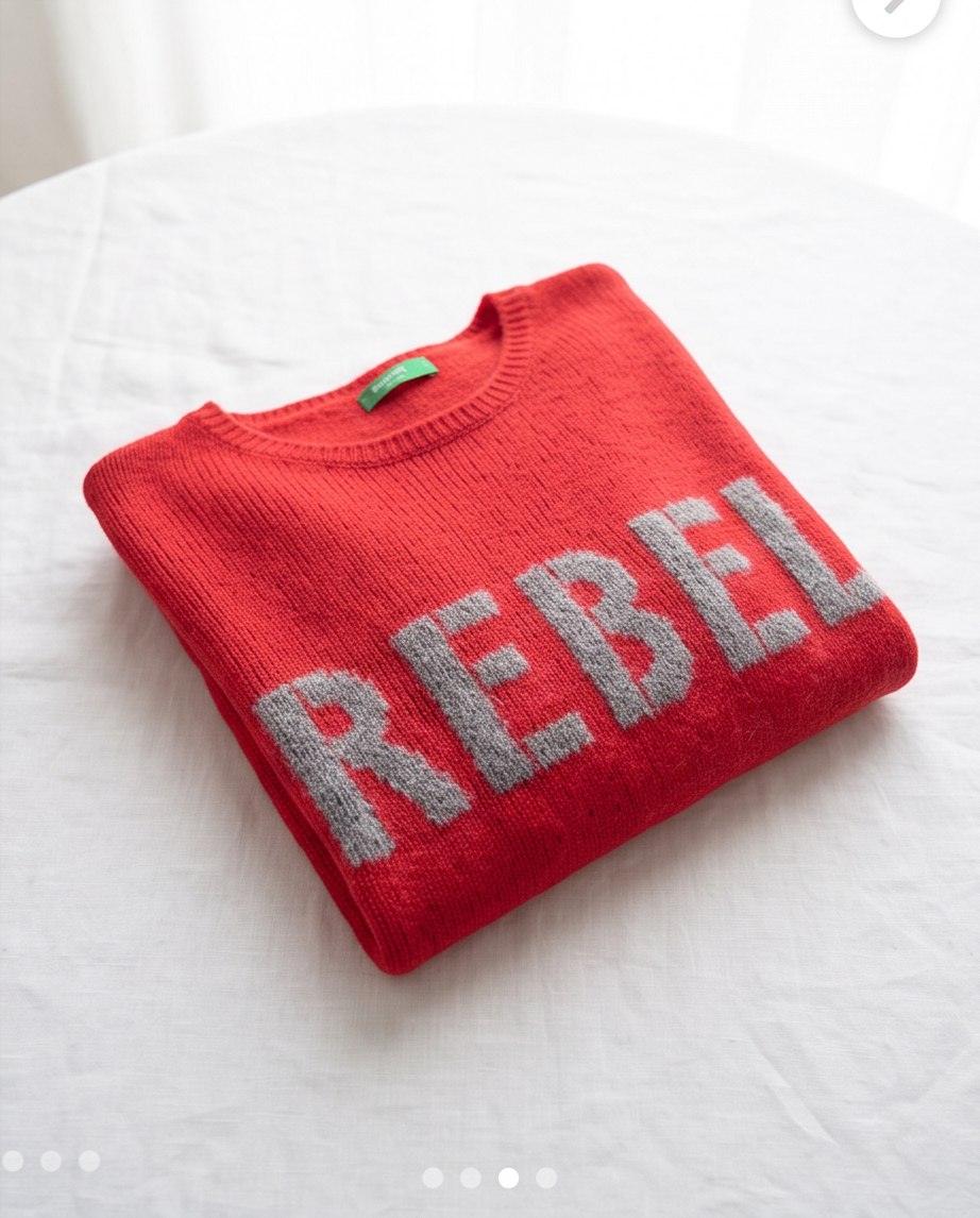 BENETTON Pull rouge — très bon état — taille 38