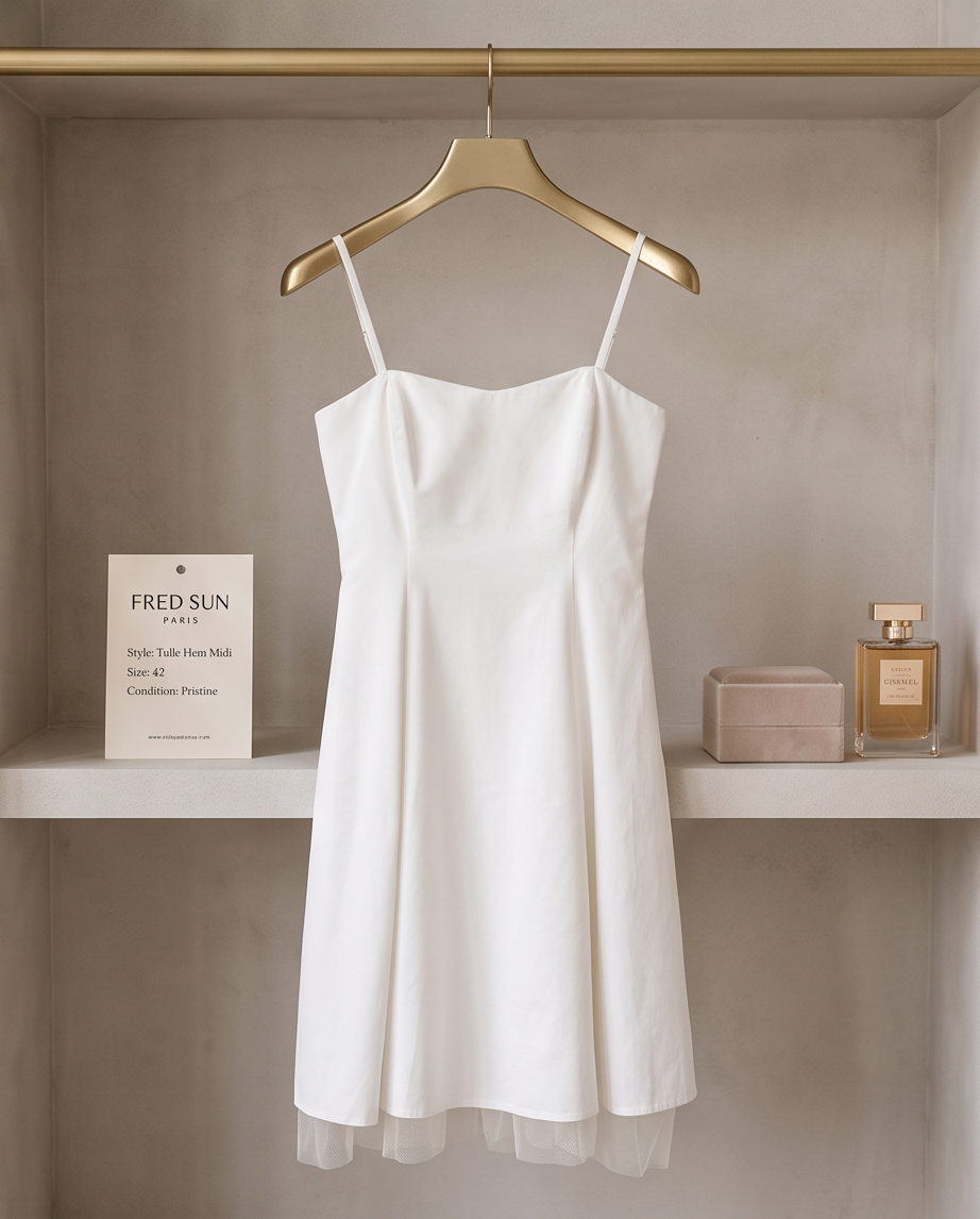 Robe Fred Sun Paris — Blanche & Tulle — Très Bon État — Taille 42