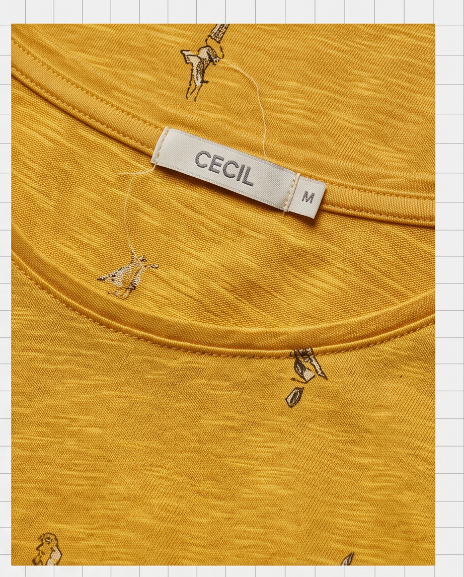 Cecil T-shirt jaune - très bon état - taille M