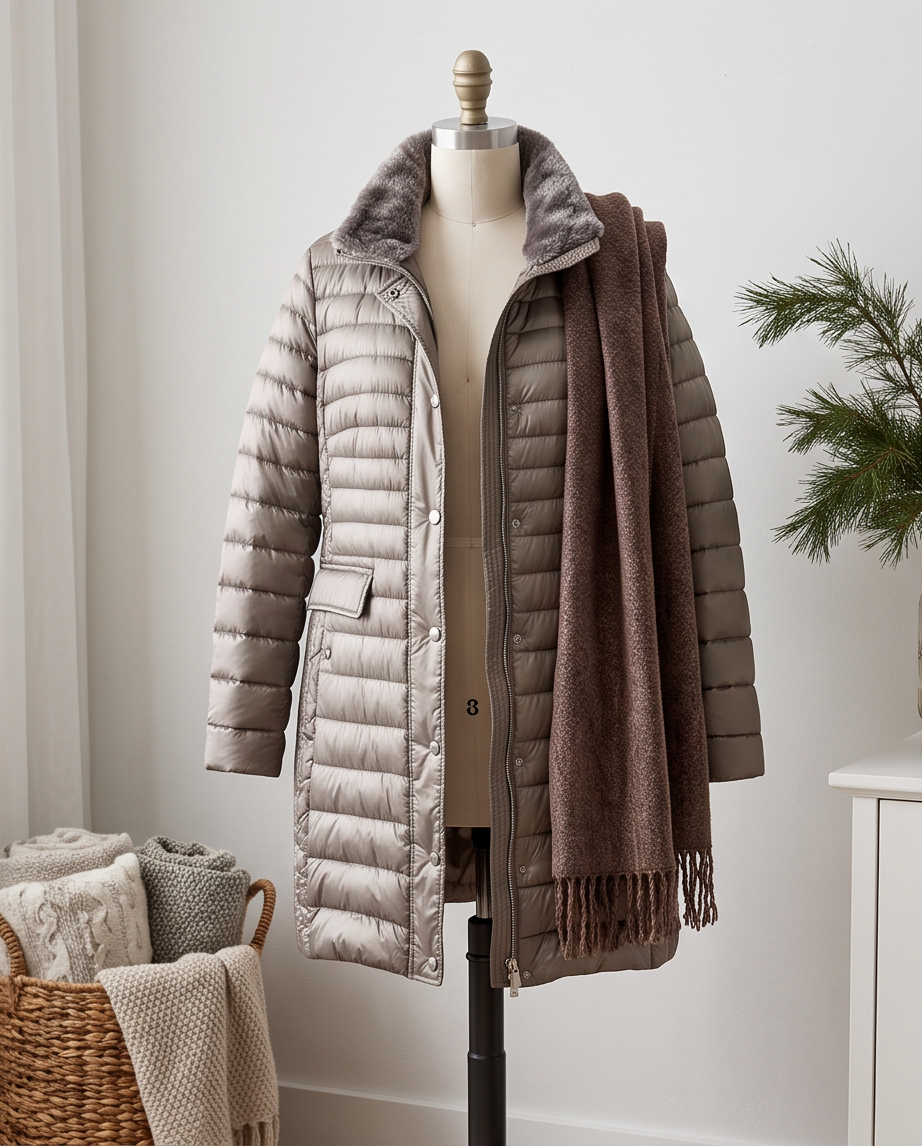 Manteau d’Hiver Alba Moda — Col Fourrure Synthétique — Très bon état — Taille 48
