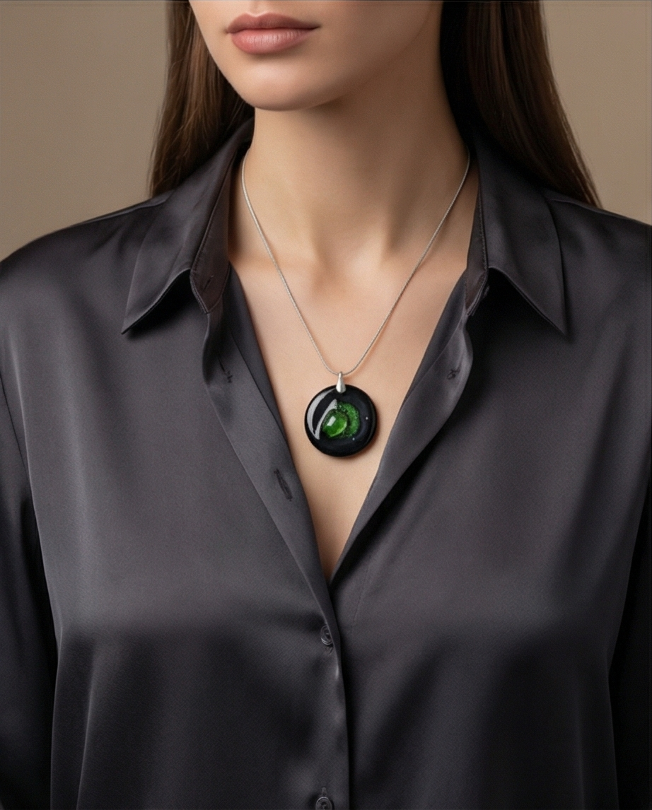 Collier en cristal fait main neuf