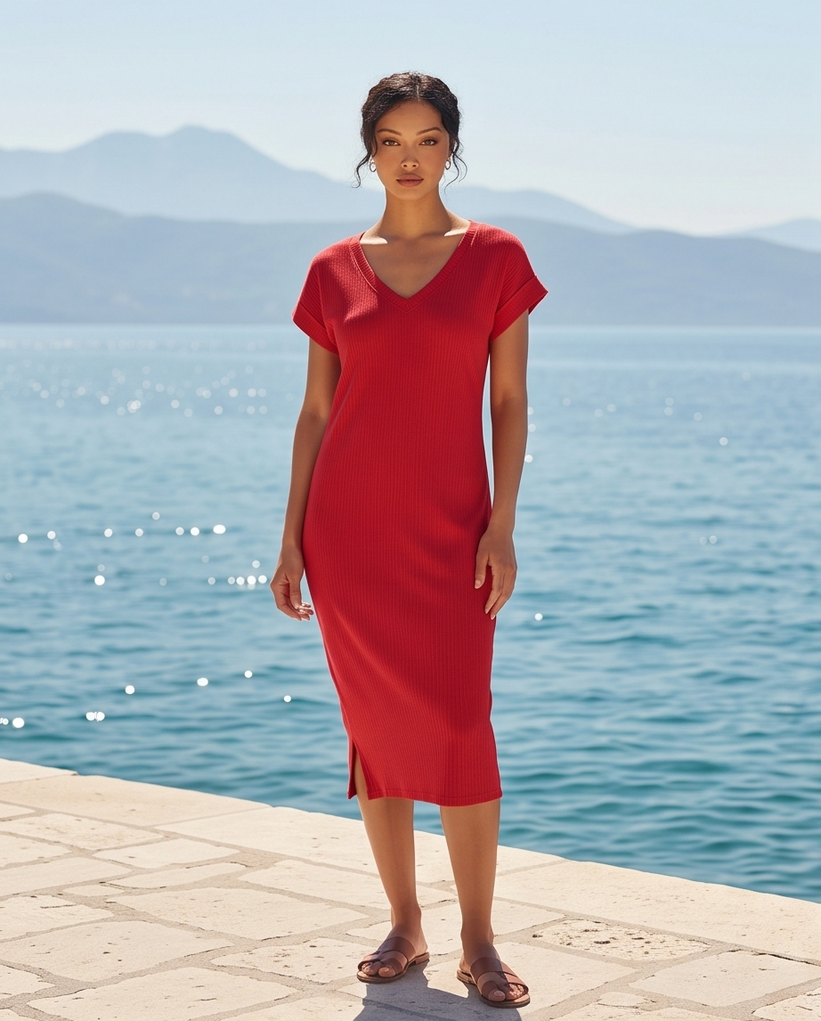 Street One Robe rouge - neuve - taille 34 / 38
