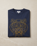 KENZO – T-shirt Tiger Homme Bleu Marine & Doré – Taille M