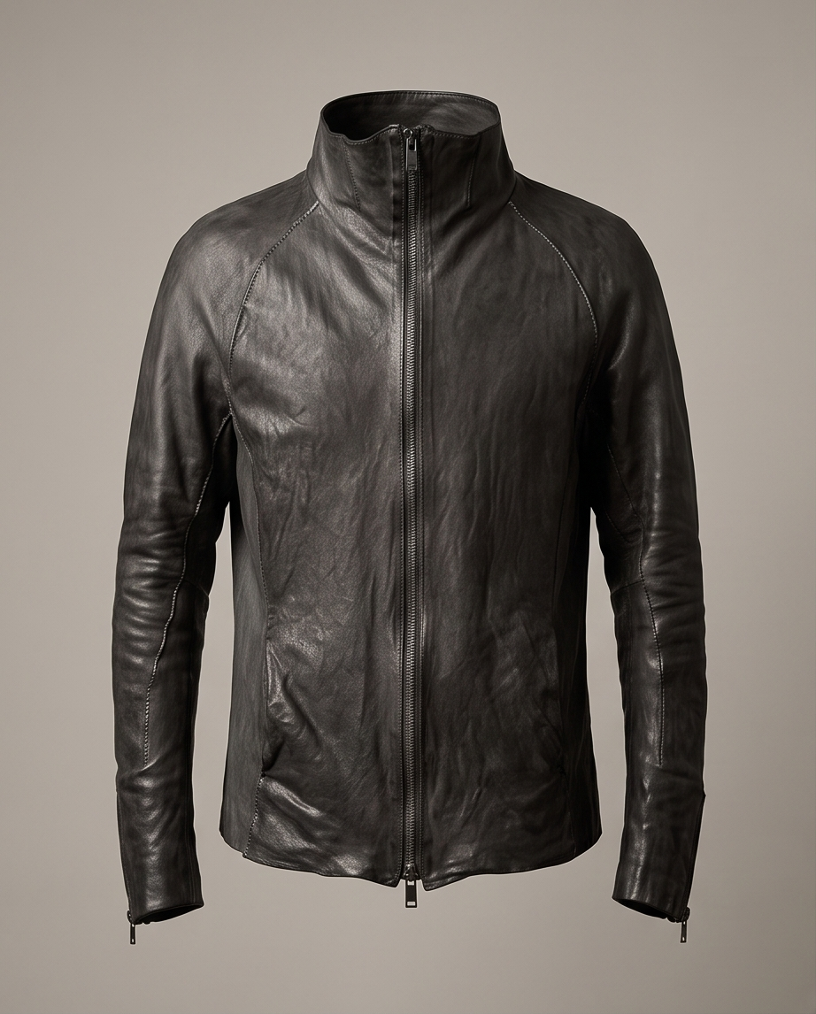 Veste cuir homme – Créateur japonais – Pièce d’exception – Très rare