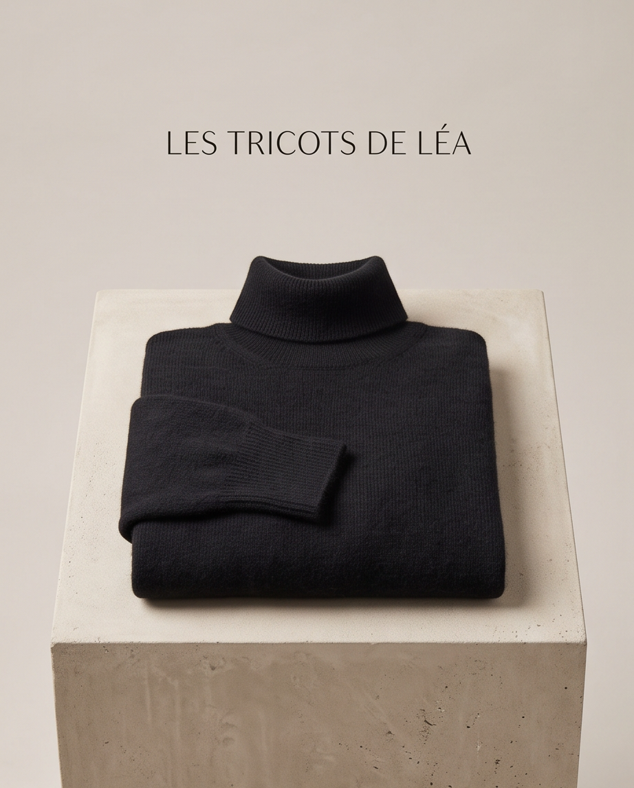 Pull Noir Les Tricots de Léa — Taille 1 (S/M)