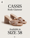 Mules à Talons CASSIS — Beige Rose Glamour — Neuves — Taille 38