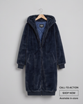 Manteau UGG Fausse Fourrure — Bleu Oversize — Neuf — Taille XS/S