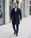 Manteau S.Oliver Bleu Marine — 50% Laine — Neuf — Tailles 48/50/52