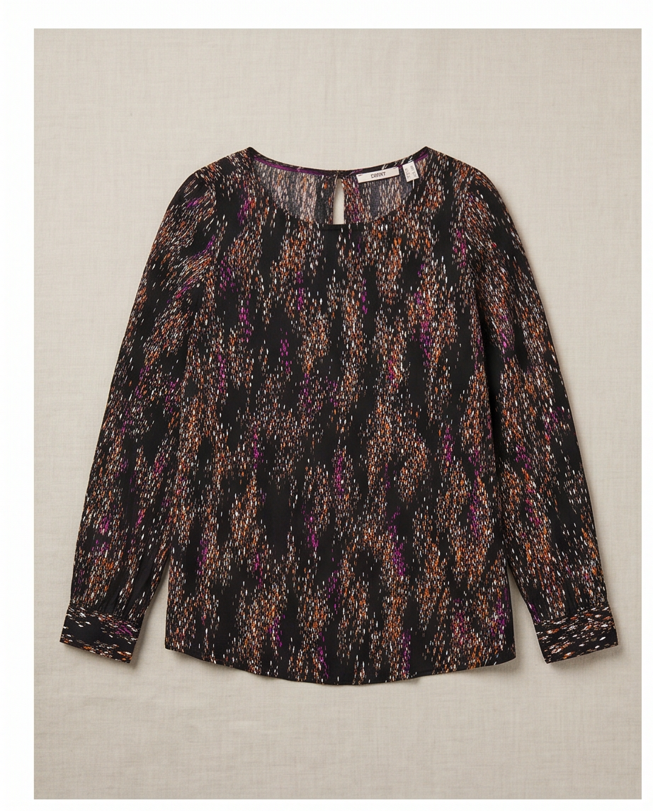 Esprit blouse noire beige - neuve - taille XS