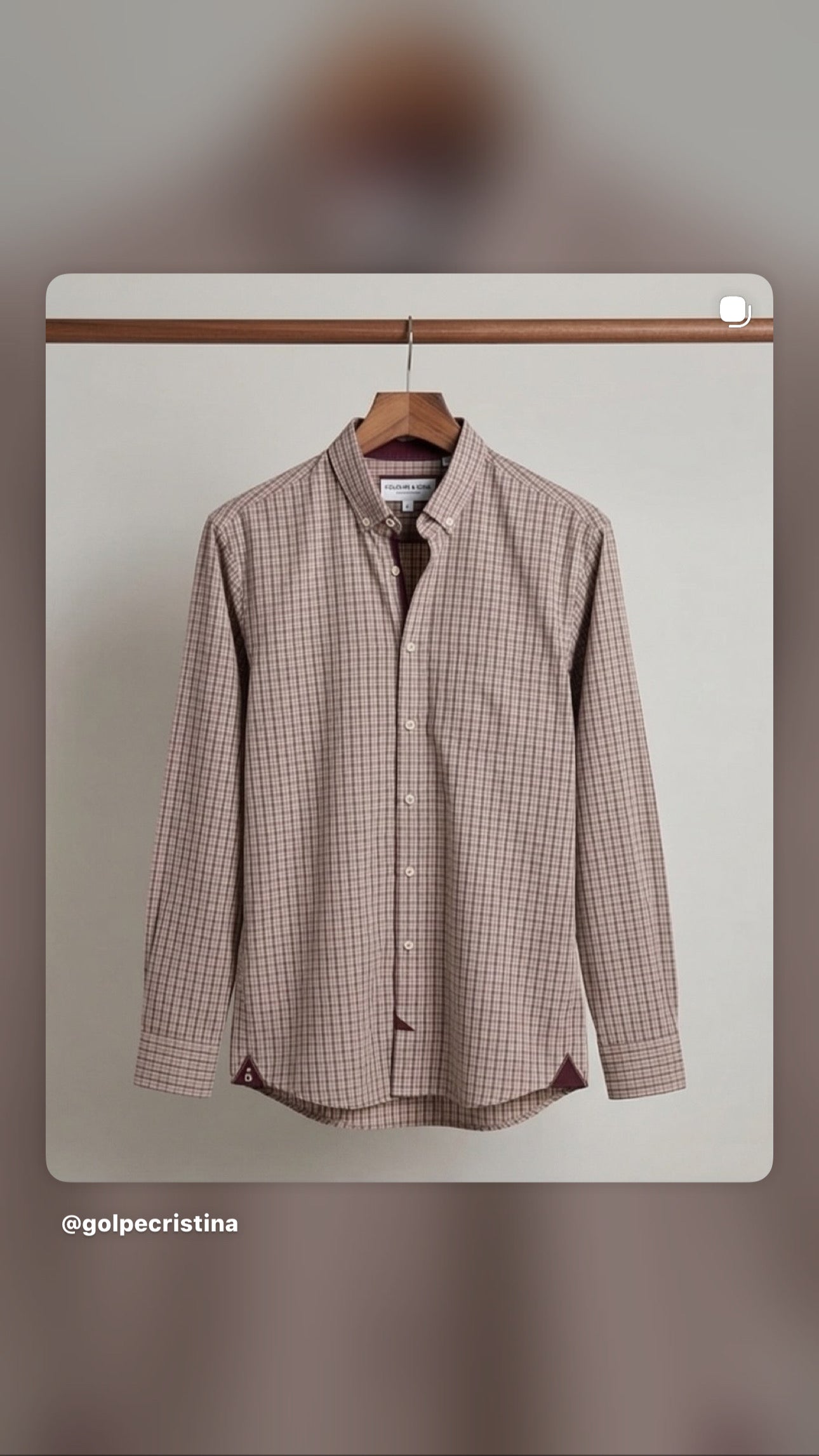 Colours & Sons Chemise homme Merlot Check taille M neuve
