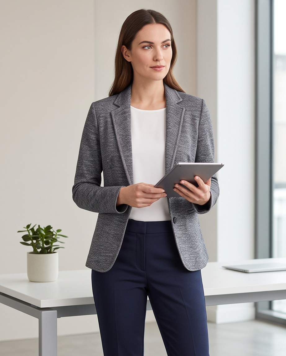 Esprit blazer gris chiné — très bon état — taille 36