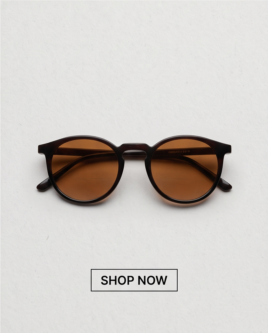 Lunettes de soleil avec double foyer correcteur pour la lecture — neuves