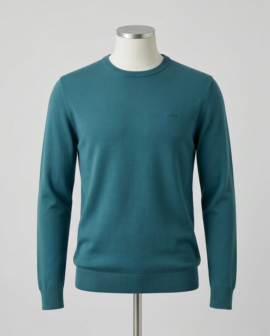 Pull S.Oliver Homme Coton Vert — Neuf — Taille XXL