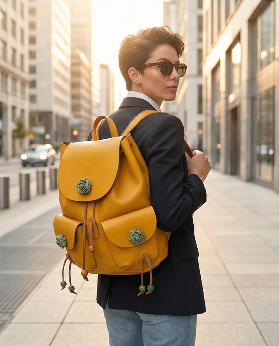 VENDU Sac à dos fait main cuir magnifique neuf (Vendu)