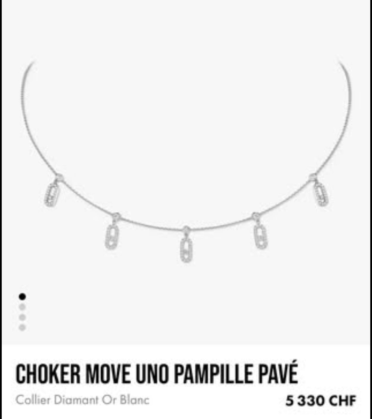 VENDU  Collier Messika Move Uno Or Jaune 18 Carats et Diamants