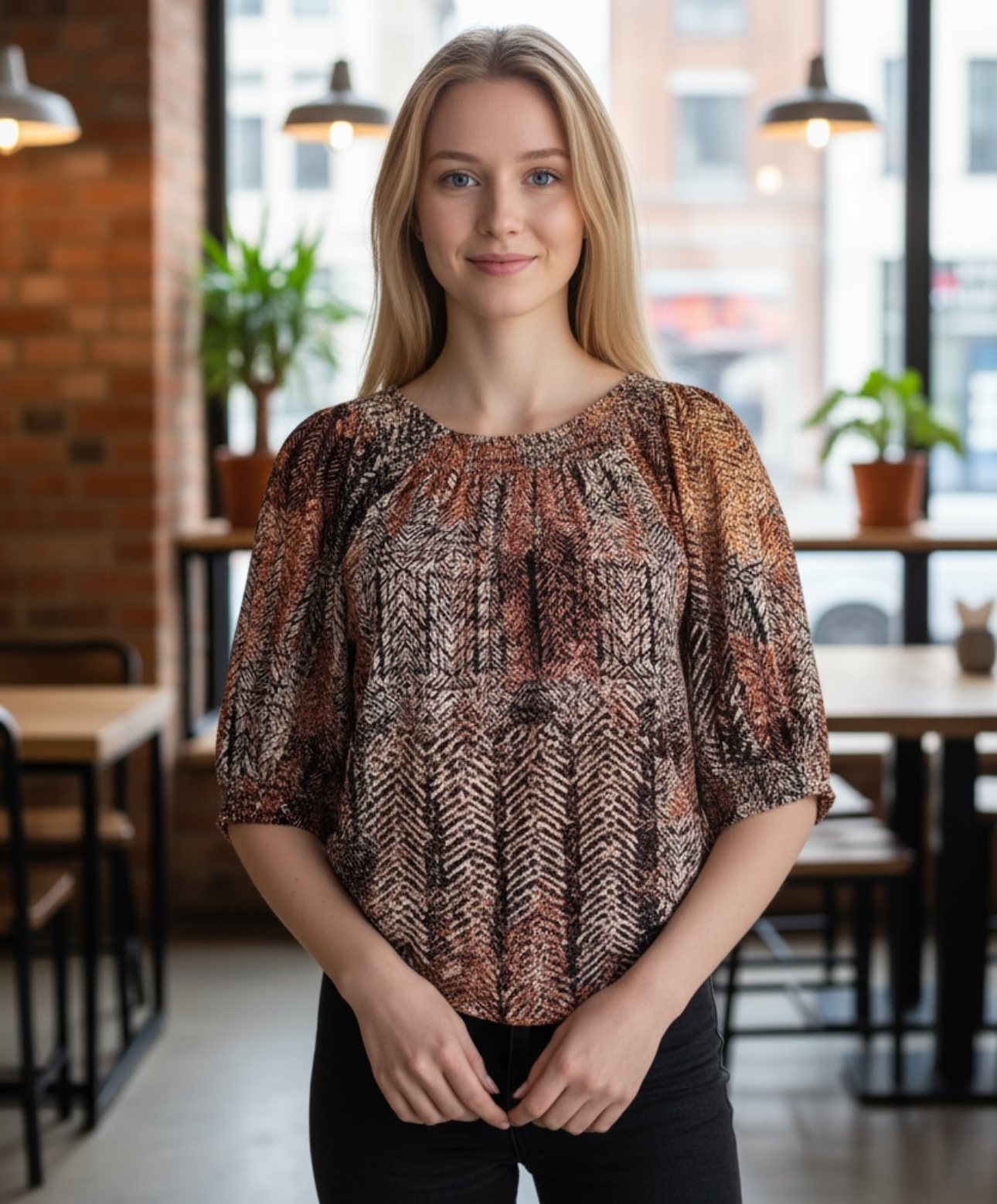Tramontana blouse brun - neuve - XL