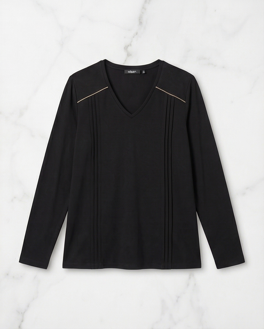 Blouse Olsen Noir, Manches Longues taille 36 neuve