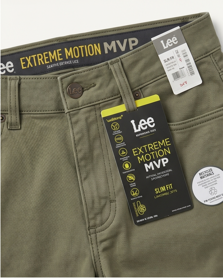 Pantalon Lee vert homme - neuf - 30/34