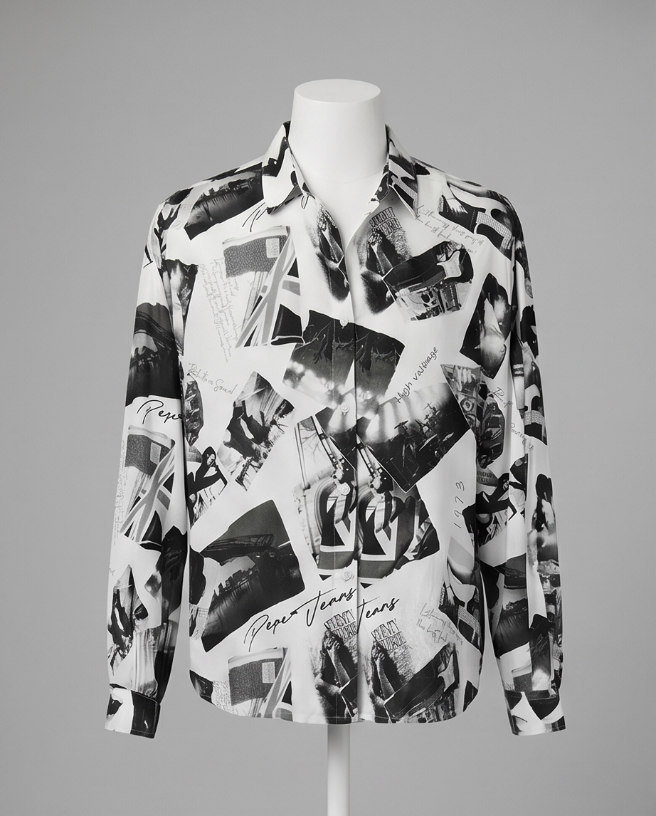 Pepe Jeans chemisier noir blanc - neuf - taille L