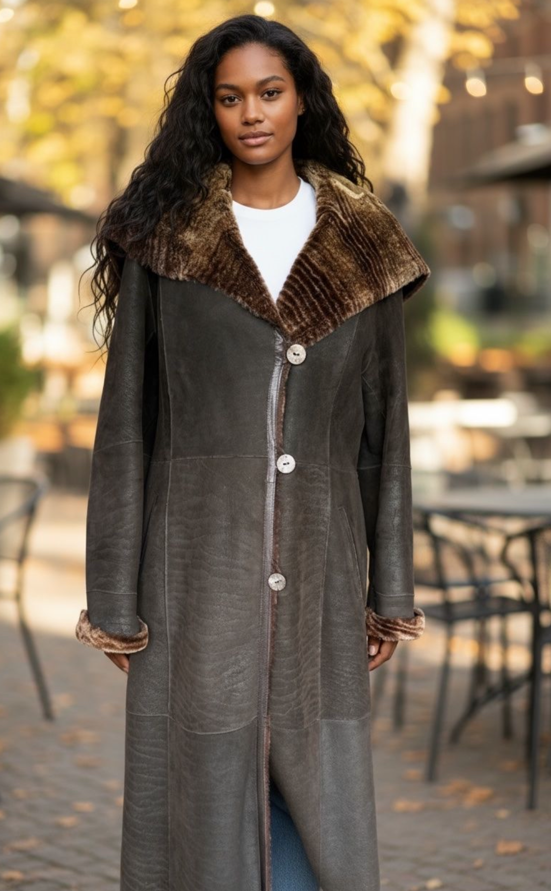GIORGIO CUIRS Manteau taille 44 comme neuf