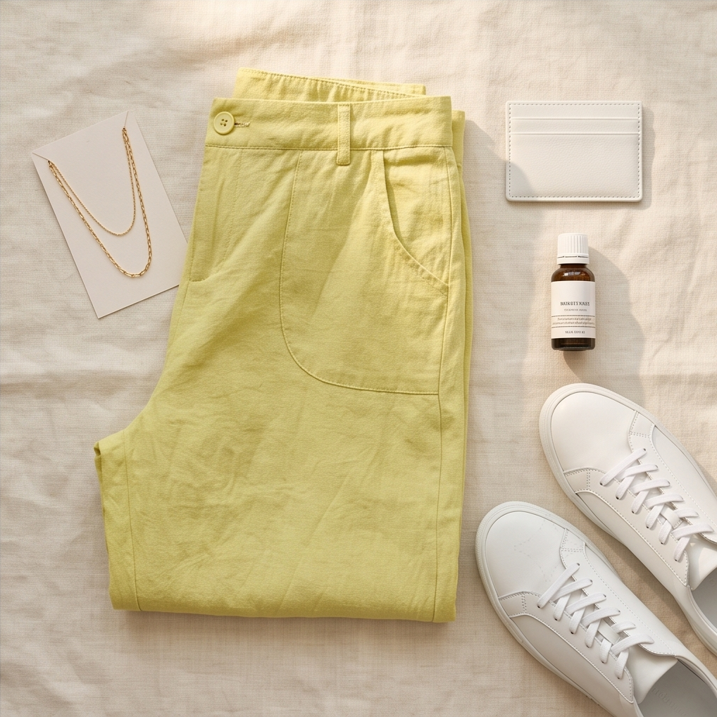 Pantalon jaune clair — très bon état — taille 36