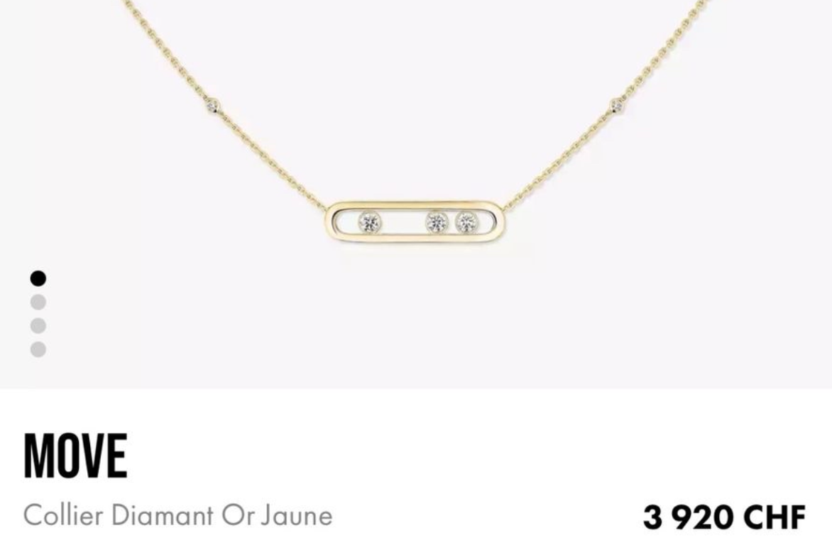 MOVE Collier Diamant Or Jaune Messika Grand Modèle / dernier prix 2600.-