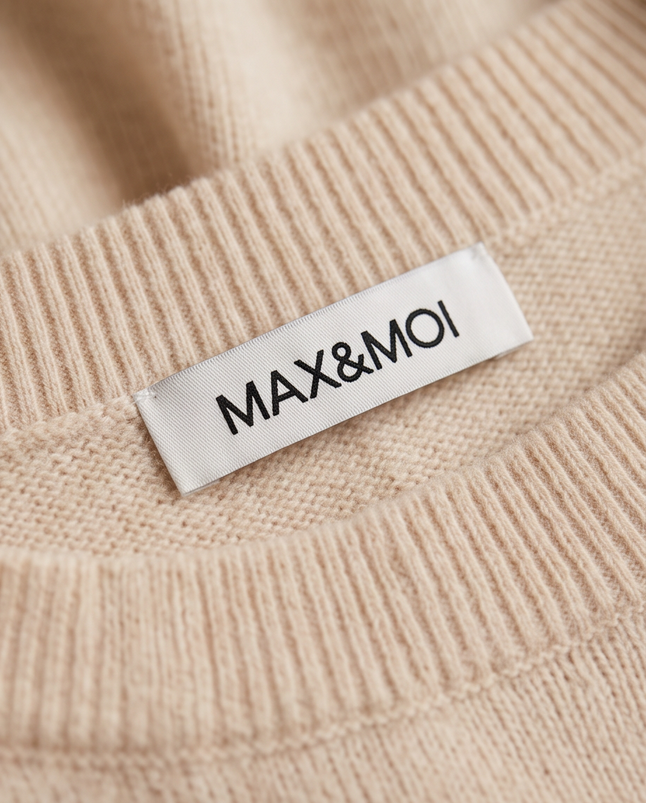 Pull Max&Moi beige élégant, 100% cachemire taille XS