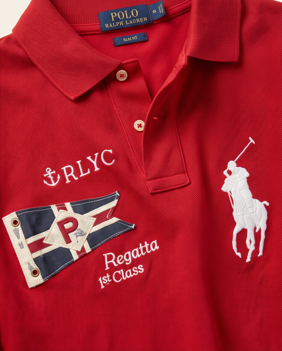 Polo Ralph Lauren Homme Rouge – Brodé – Taille S – Slim Fit