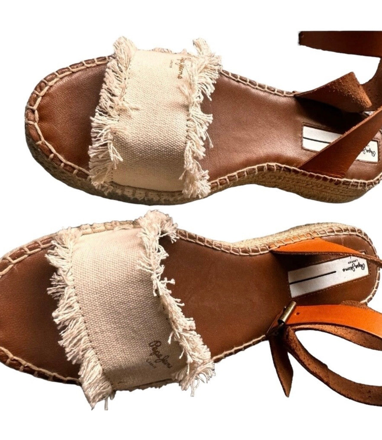 Pepe Jeans sandales compensées taille 38 comme neuves