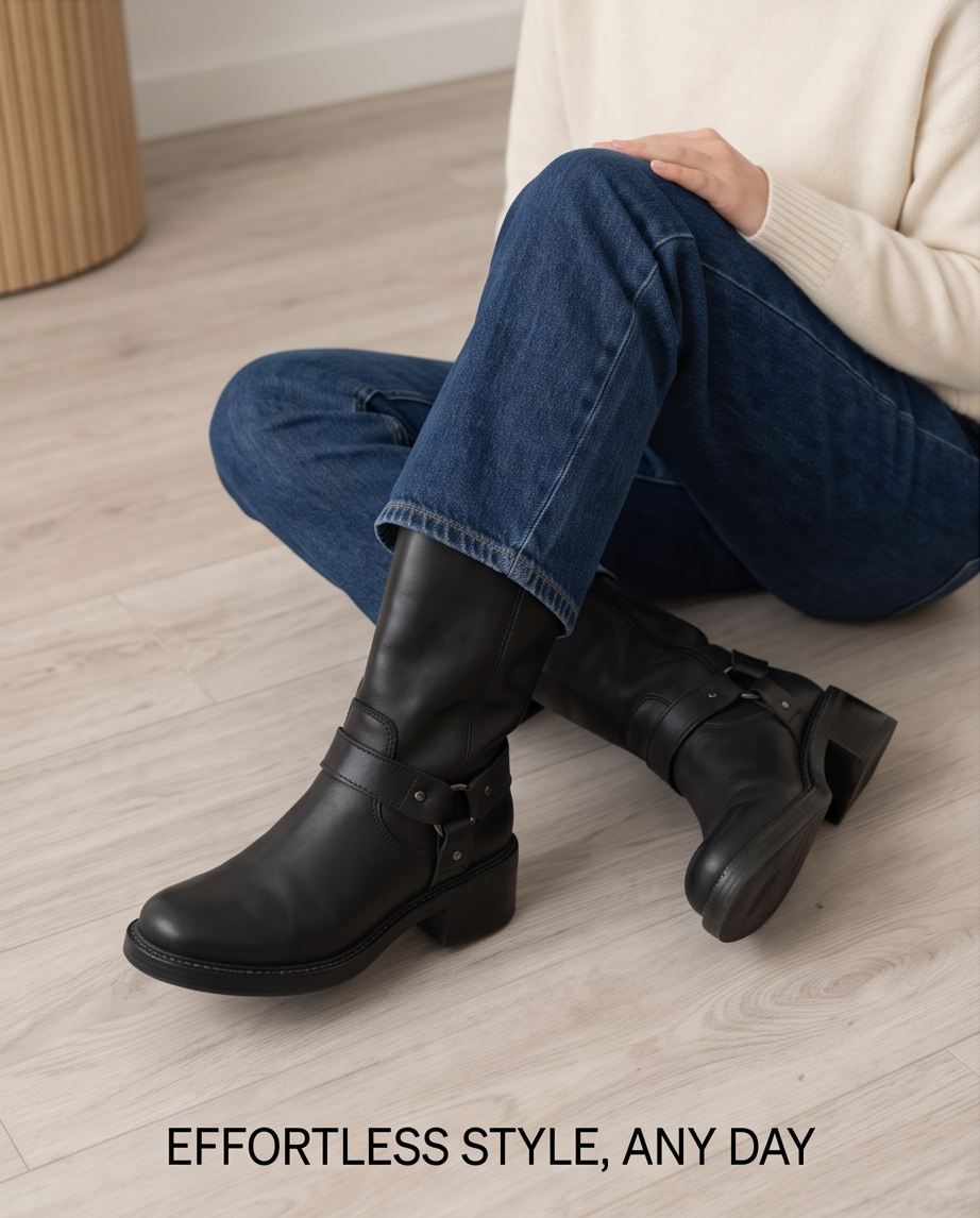 Bottes Tamaris cuir noir — très bon état — taille 38