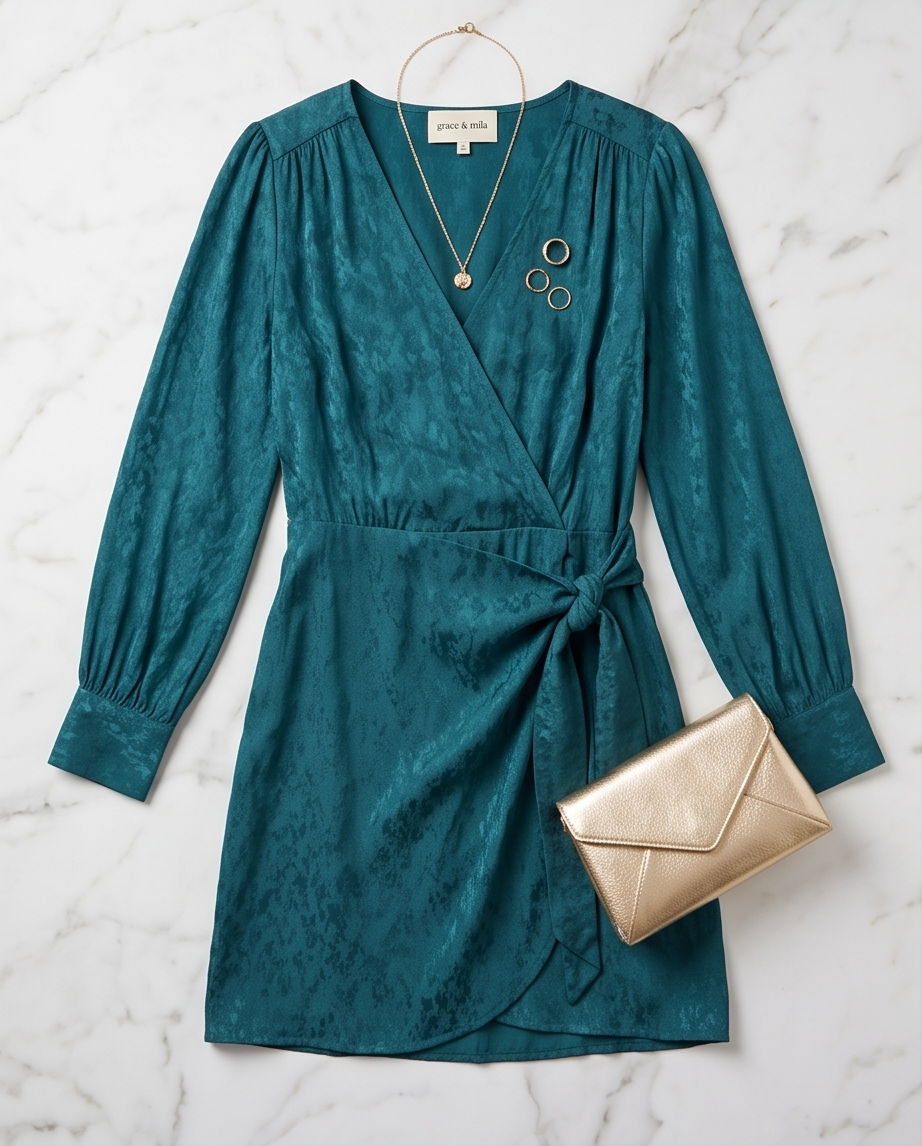Grace & Mila robe pétrole - neuve - taille S