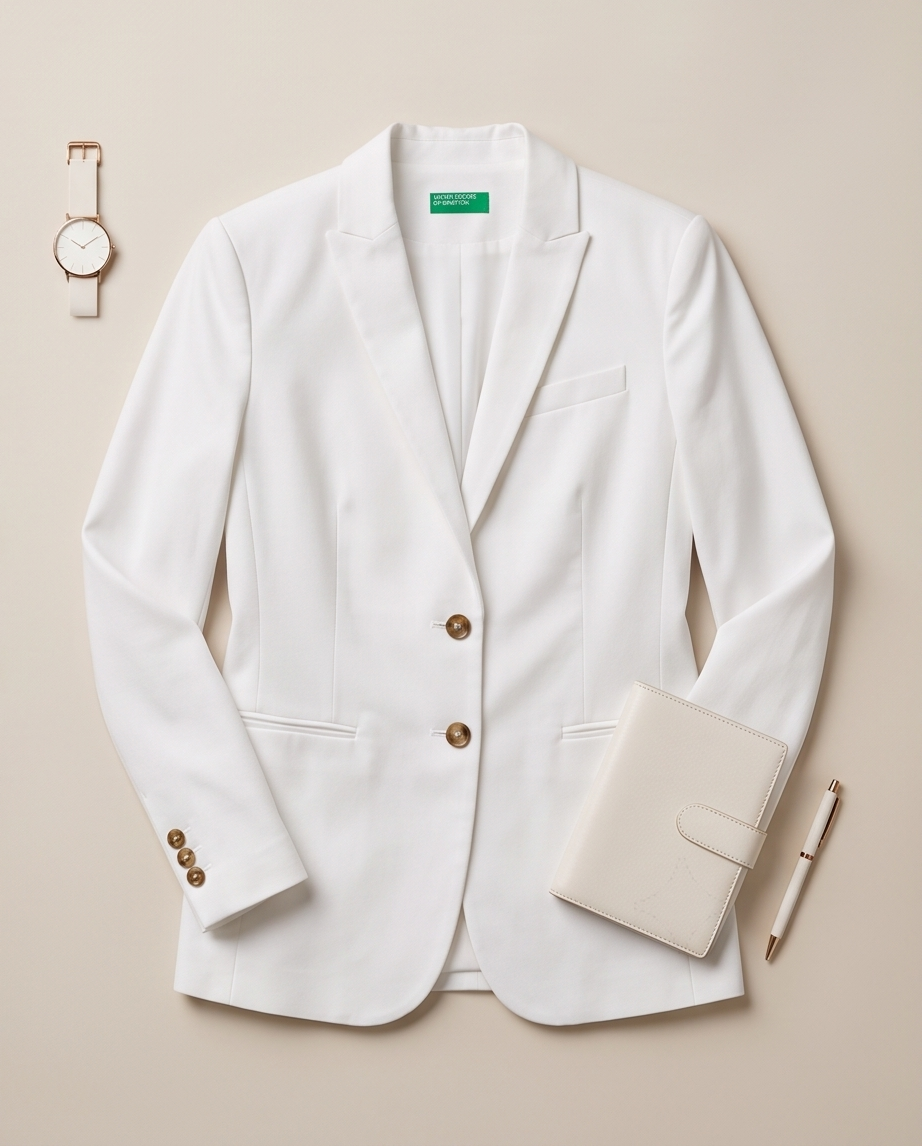 Benetton blazer blanc - neuf - taille 38