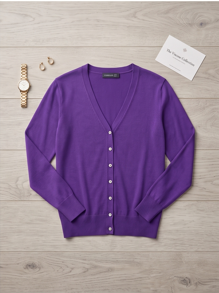 Cardigan FERRACHE Violet — Neuf — Tailles S /M/L