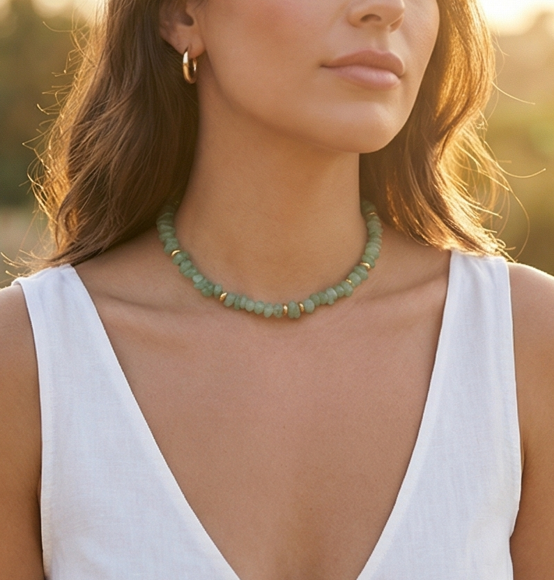 Elli AVENTURIN CHOKER Collier - Neuf