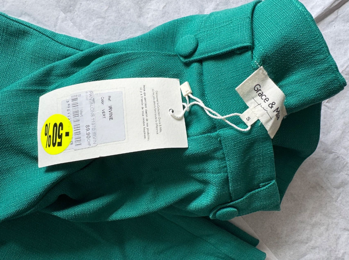Pantalon Grace & Mila IRVINE, vert taille M et S neuf