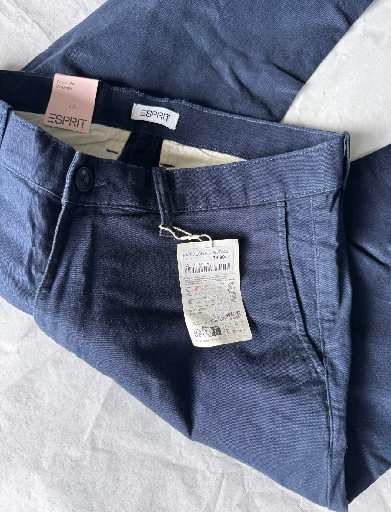 ESPRIT Pantalon homme - neuf - 30/32