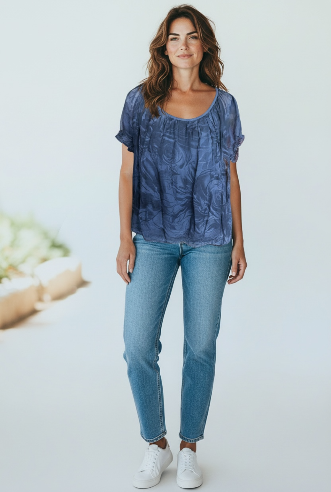 Blouse bleue nuit - bon état - M