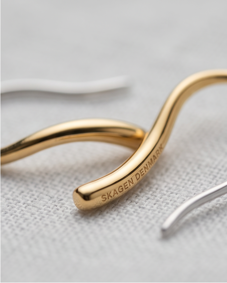 SKAGEN Boucles d'oreilles — doré — neuves