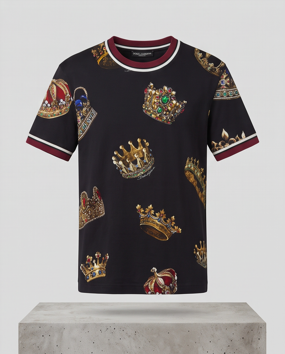 DOLCE & GABBANA – T-shirt Crown / Couronnes – Taille 46 – Très bon état