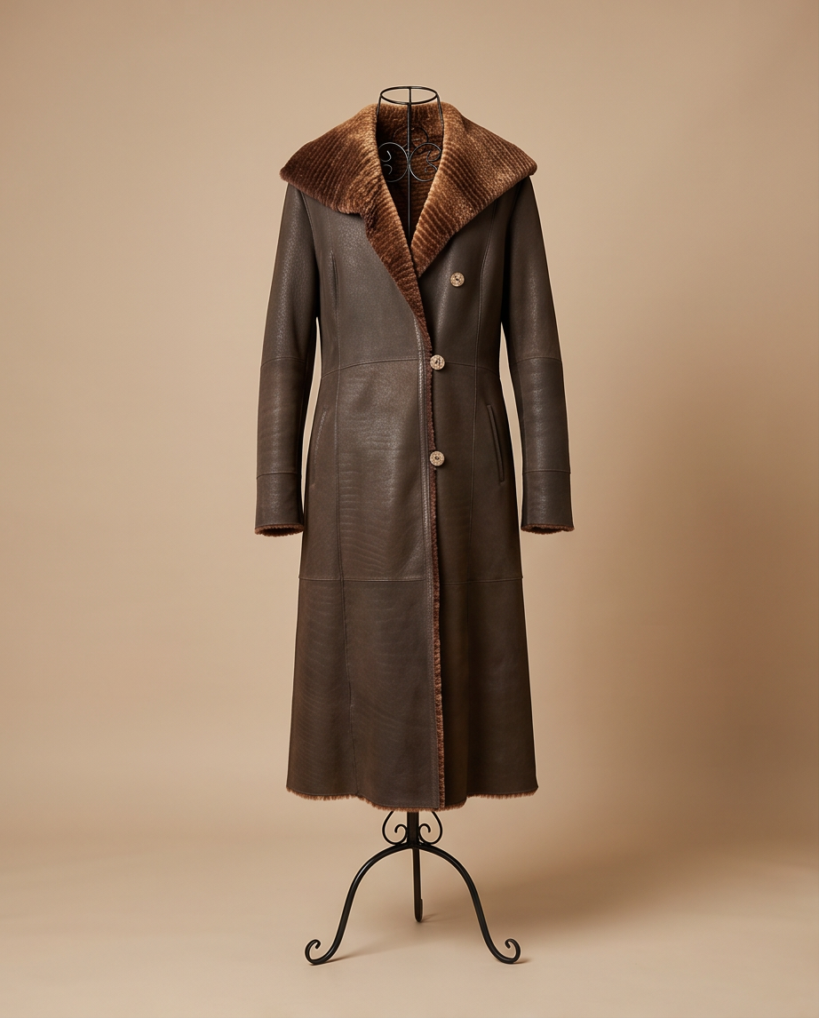 Manteau en Cuir GIORGIO CUIRS — Paris — Comme Neuf — Taille 44
