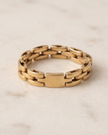 Sublime bague vintage italienne en or jaune 18k